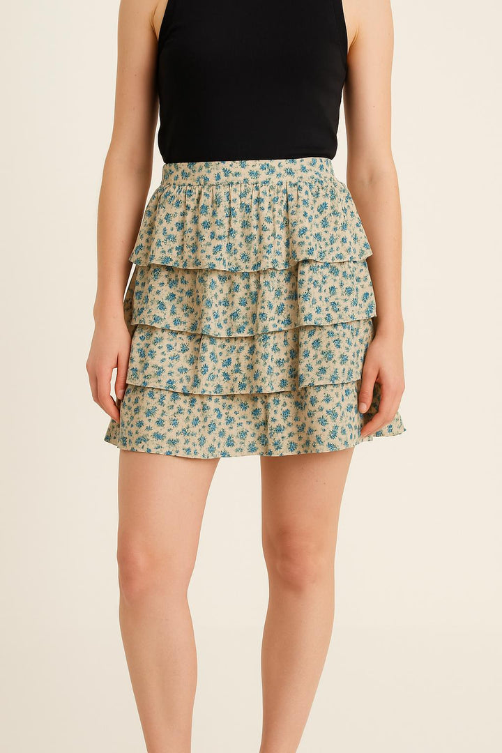 Jupe Volantée Écrue et Bleue - Taille XS/34 de la marque Zadig&Voltaire | PARAD50596 - Vendu par Paradigme - Image 1