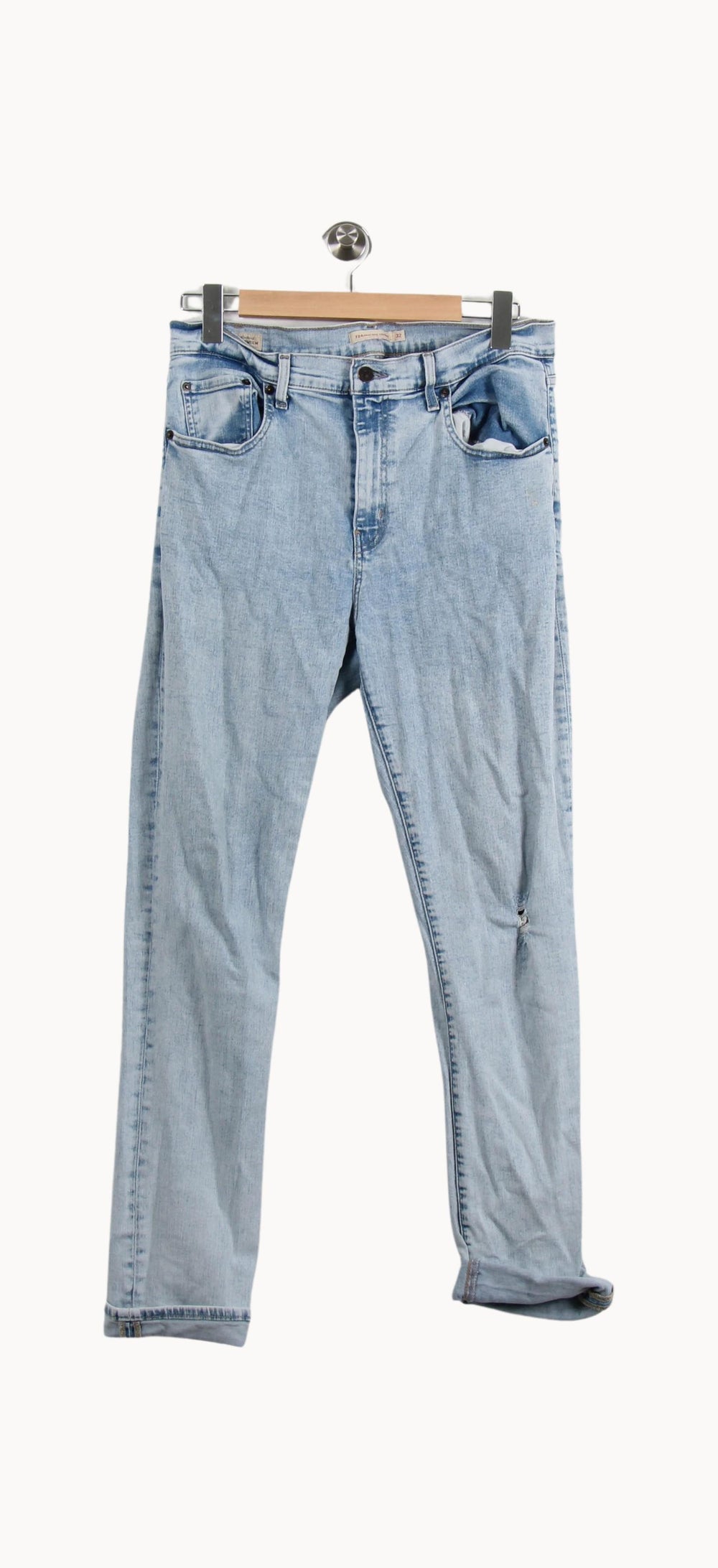Jean Droit Bleu Clair - Taille XL/42 de la marque Levi's | PARAD50601 - Vendu par Paradigme - Image 2