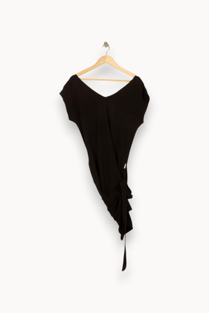 Robe Drapée Noire - Taille M/38 de la marque IKKS | PARAD50606 - Vendu par Paradigme - Image 4