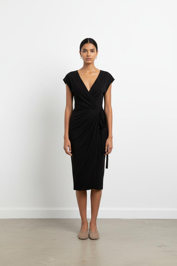 Robe Drapée Noire - Taille M/38