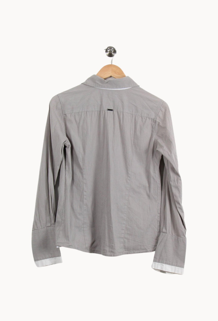 Chemise Grise et Blanche - Taille M/38 de la marque IKKS | PARAD50609 - Vendu par Paradigme - Image 4