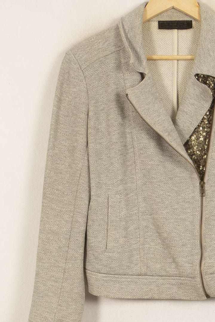 Veste Grise - Taille L/40 de la marque IKKS | PARAD50610 - Vendu par Paradigme - Image 3