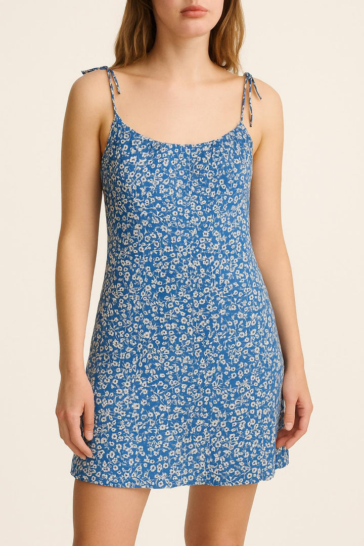 Robe Fleurie Bleu et Blanc - Taille XS/34 de la marque Petite Mendigote | PARAD50616 - Vendu par Paradigme - Image 1