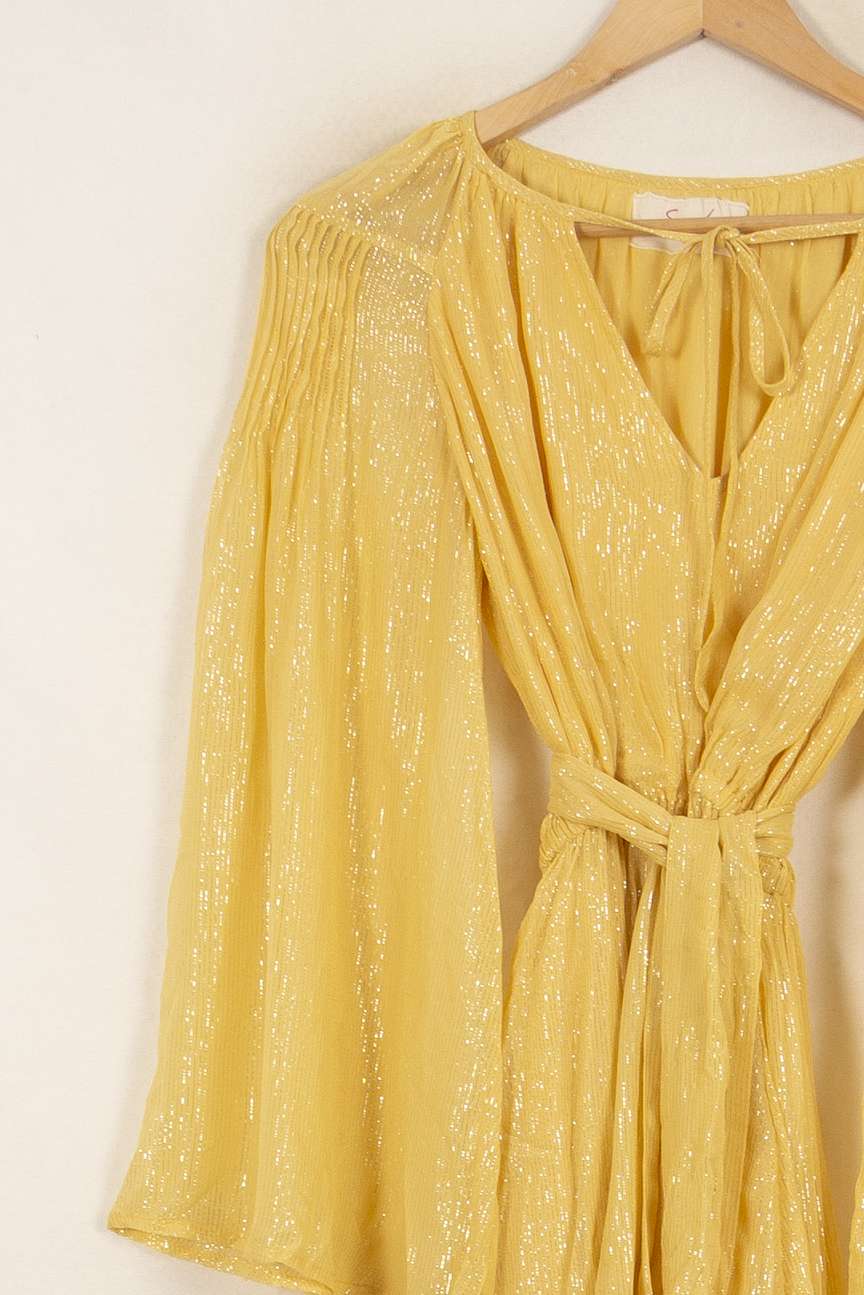 Robe Longue Jaune - Taille XS/34 de la marque Sundress | PARAD50618 - Vendu par Paradigme - Image 3