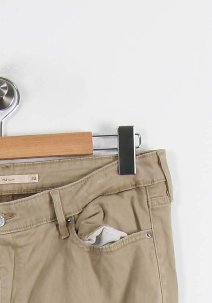 Jean Slim Beige - Taille XL/42 de la marque Levi's | PARAD50619 - Vendu par Paradigme - Image 3