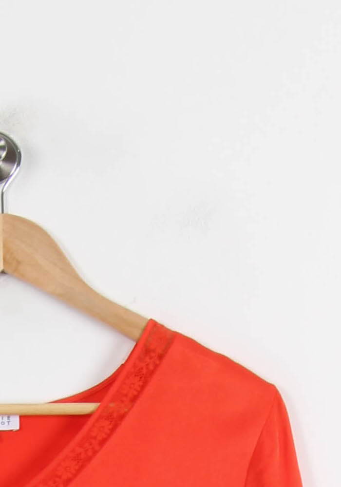 Blouse Rouge - Taille M/38 de la marque Claudie Pierlot | PARAD50622 - Vendu par Paradigme - Image 3