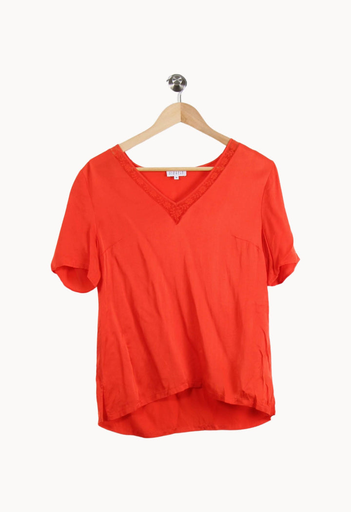 Blouse Rouge - Taille M/38 de la marque Claudie Pierlot | PARAD50622 - Vendu par Paradigme - Image 2
