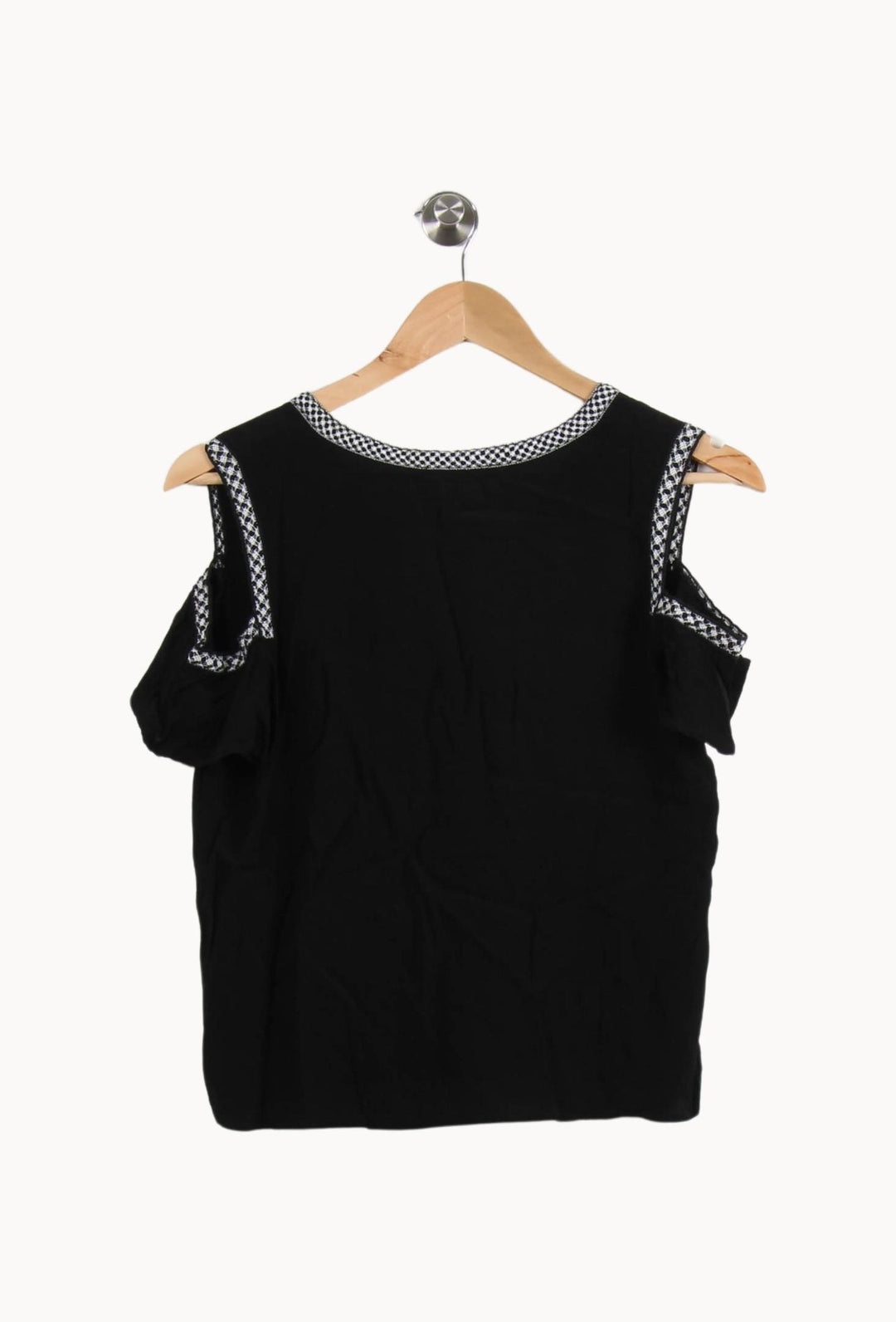 Blouse Noire et Blanche - Taille L/40 de la marque Maje | PARAD50624 - Vendu par Paradigme - Image 4