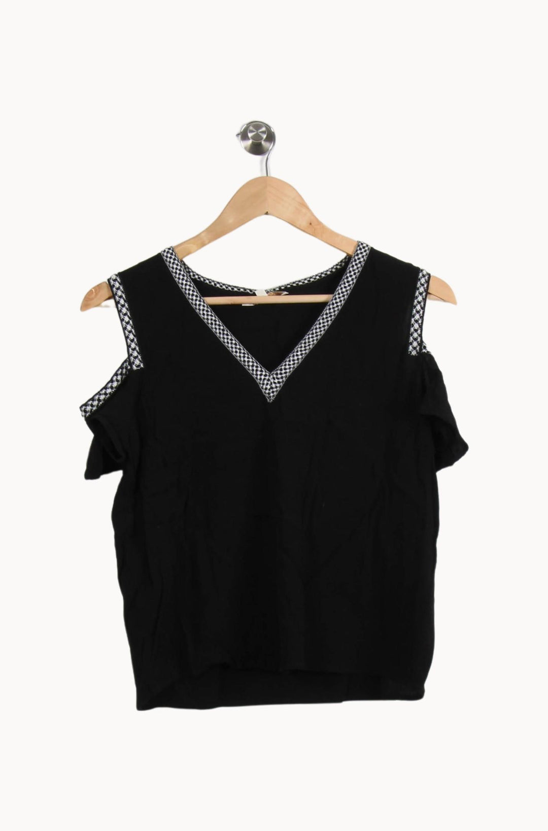 Blouse Noire et Blanche - Taille L/40 de la marque Maje | PARAD50624 - Vendu par Paradigme - Image 2