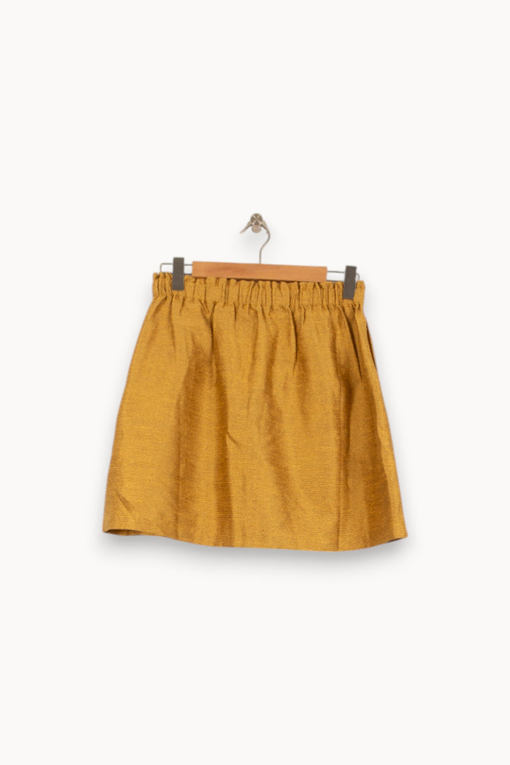 Jupe Courte Dorée - Taille M/38 de la marque FRNCH | PARAD50635 - Vendu par Paradigme - Image 4