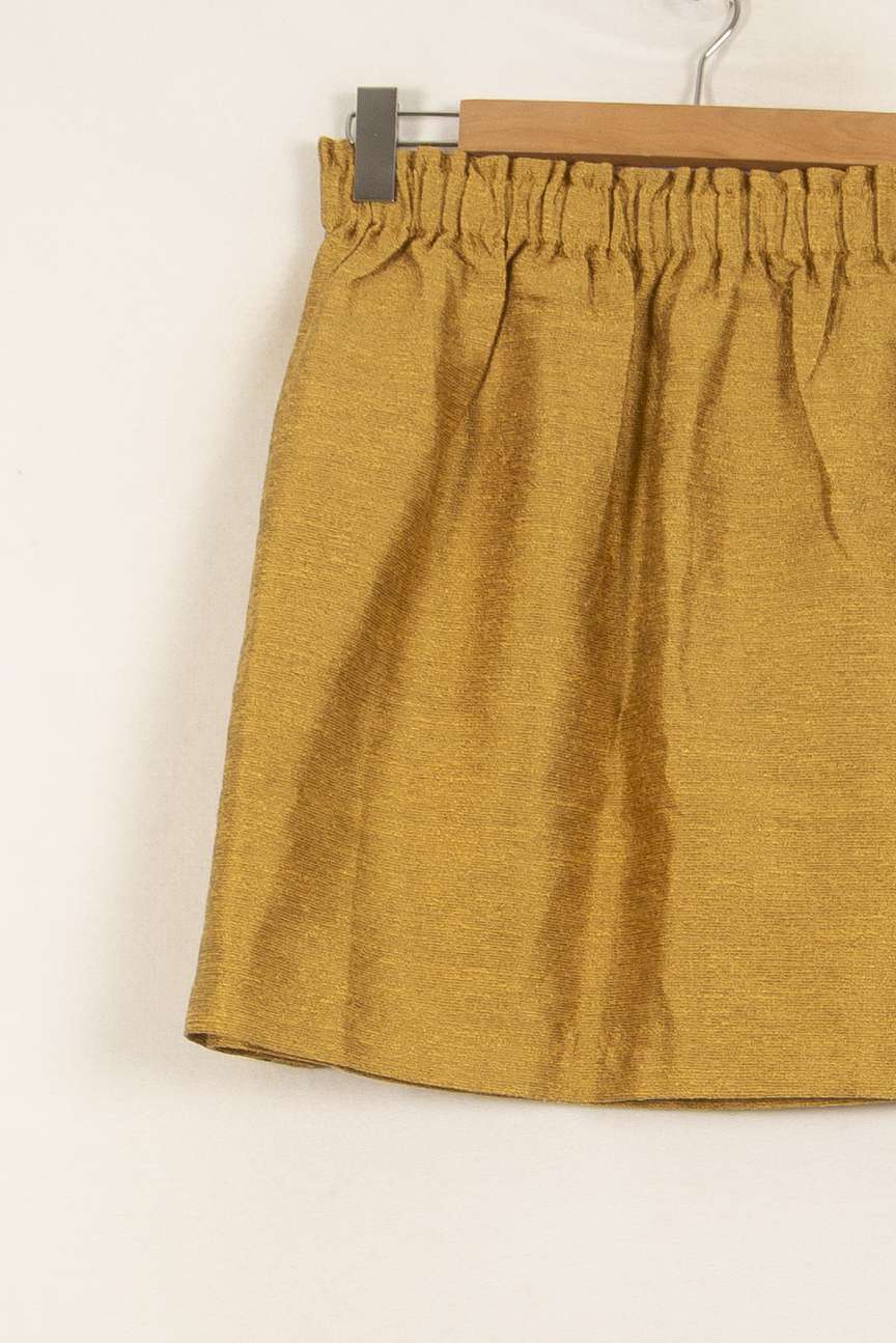 Jupe Courte Dorée - Taille M/38 de la marque FRNCH | PARAD50635 - Vendu par Paradigme - Image 3