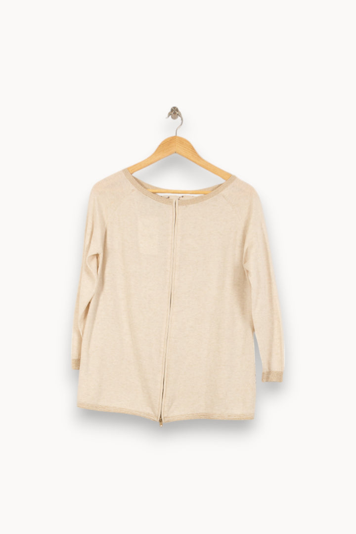 Pull Beige et Marron - Taille S/36 de la marque One Step | PARAD50640 - Vendu par Paradigme - Image 4