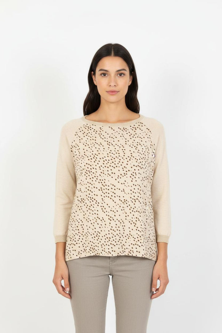 Pull Beige et Marron - Taille S/36