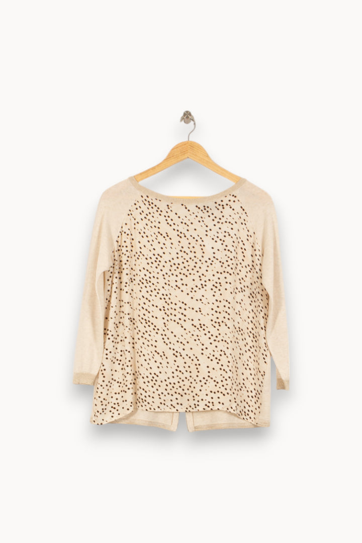 Pull Beige et Marron - Taille S/36 de la marque One Step | PARAD50640 - Vendu par Paradigme - Image 2