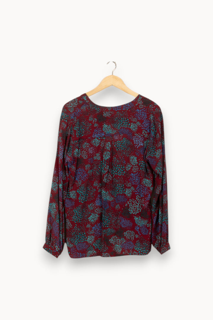 Blouse Bordeaux et Bleu - Taille S/36 de la marque Sud express | PARAD50657 - Vendu par Paradigme - Image 4