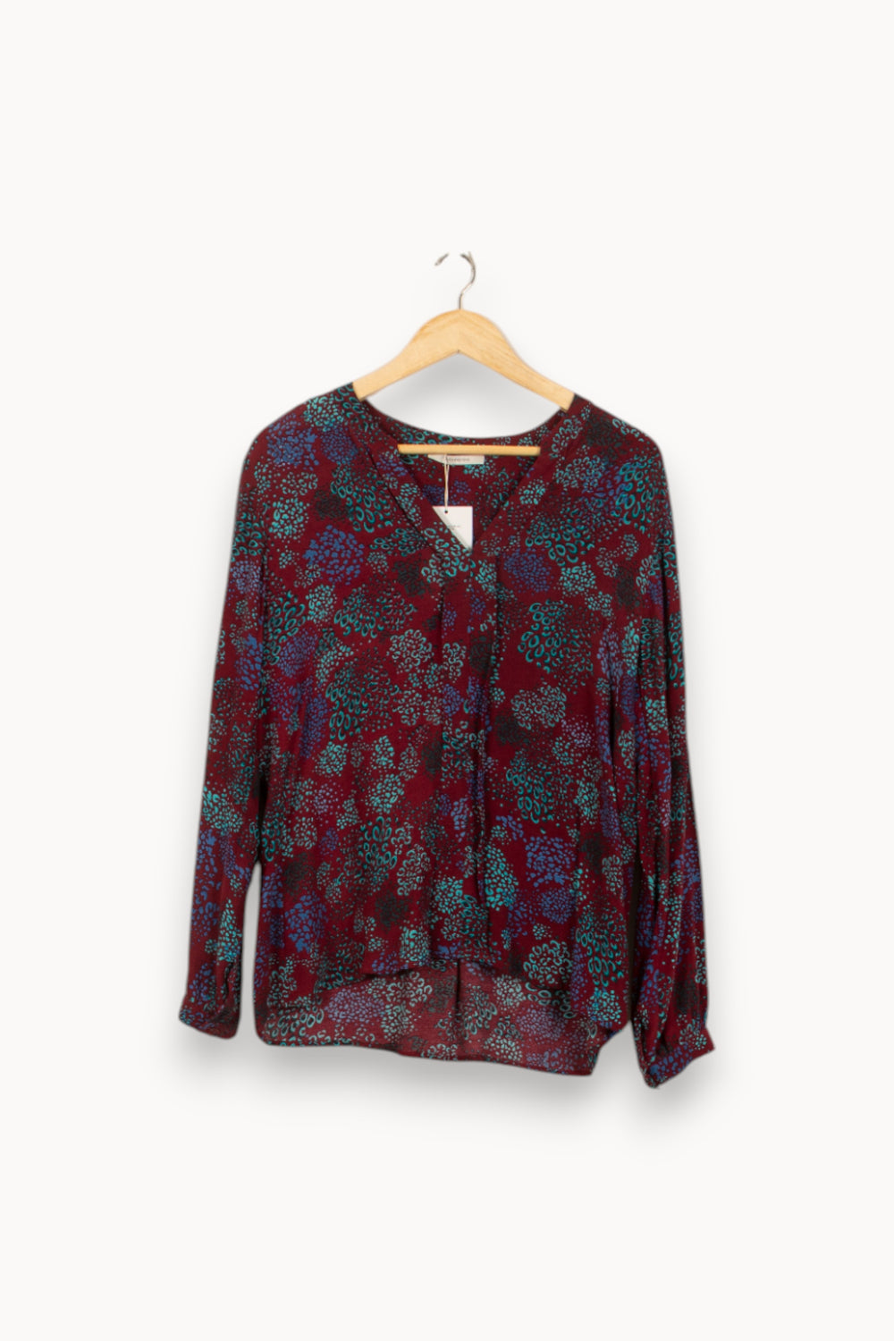 Blouse Bordeaux et Bleu - Taille S/36 de la marque Sud express | PARAD50657 - Vendu par Paradigme - Image 2