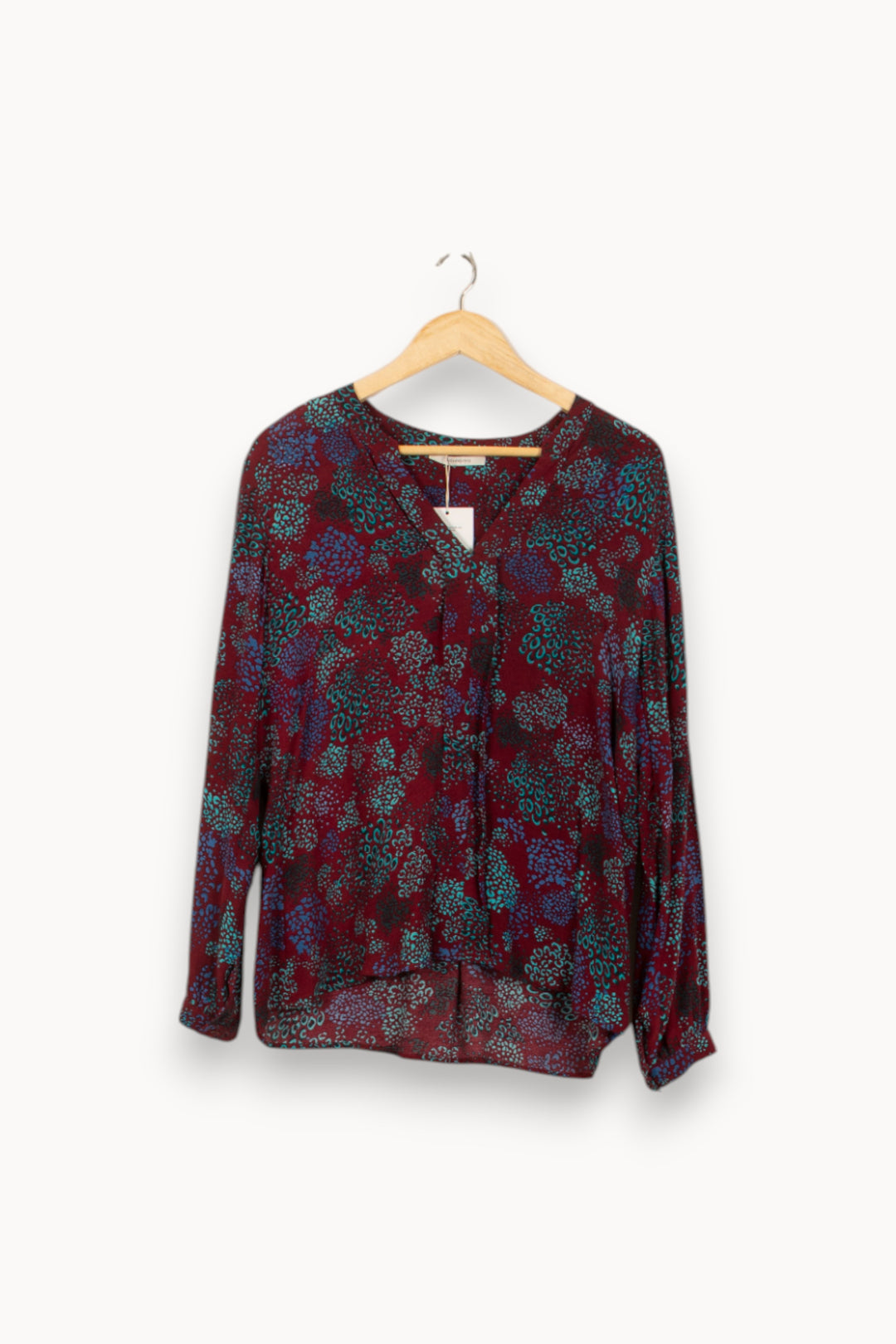 Blouse Bordeaux et Bleu - Taille S/36 de la marque Sud express | PARAD50657 - Vendu par Paradigme - Image 2