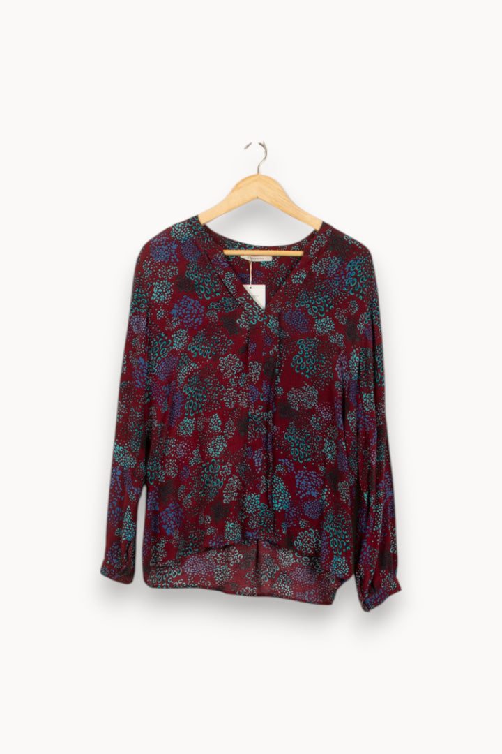 Blouse Bordeaux et Bleu - Taille S/36 de la marque Sud express | PARAD50657 - Vendu par Paradigme - Image 2