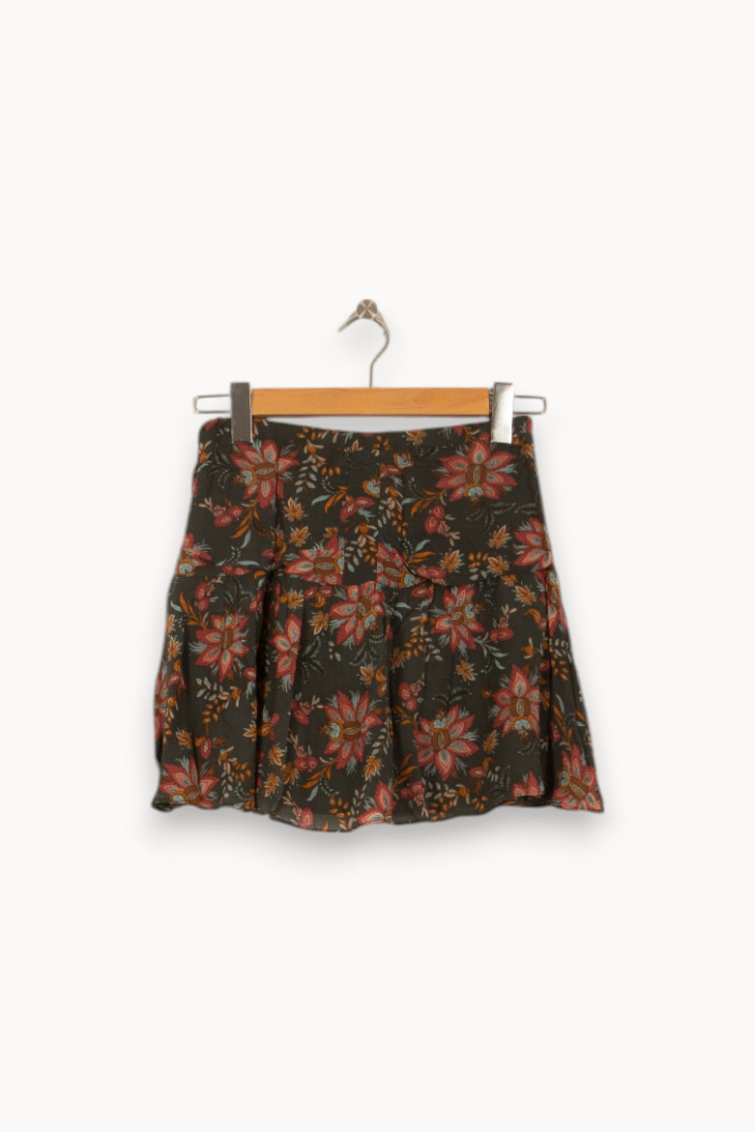 Jupe Fleurie Verte et Rouge - Taille M/38 de la marque ba&sh | PARAD50659 - Vendu par Paradigme - Image 4