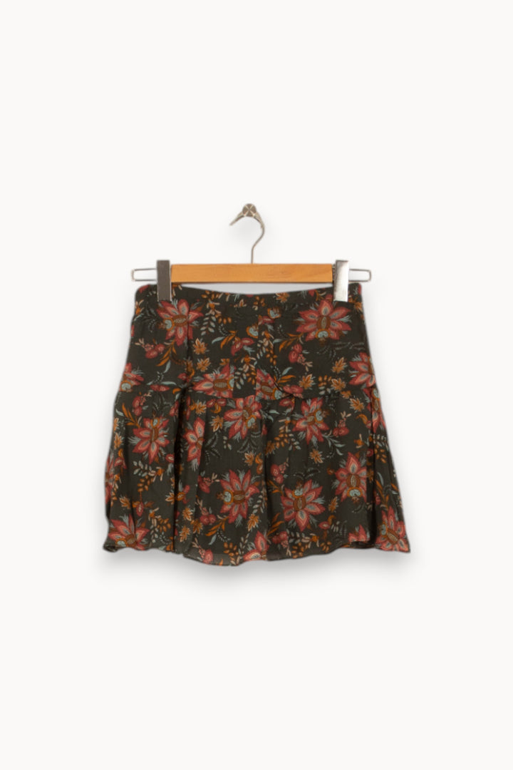 Jupe Fleurie Verte et Rouge - Taille M/38 de la marque ba&sh | PARAD50659 - Vendu par Paradigme - Image 4