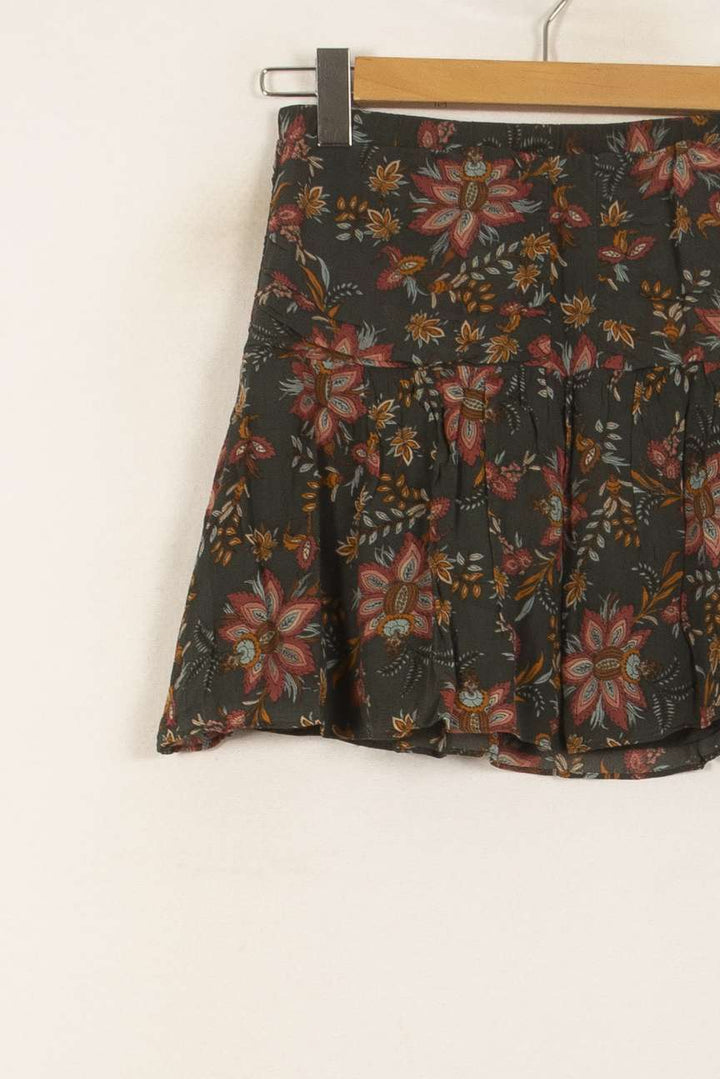 Jupe Fleurie Verte et Rouge - Taille M/38 de la marque ba&sh | PARAD50659 - Vendu par Paradigme - Image 3