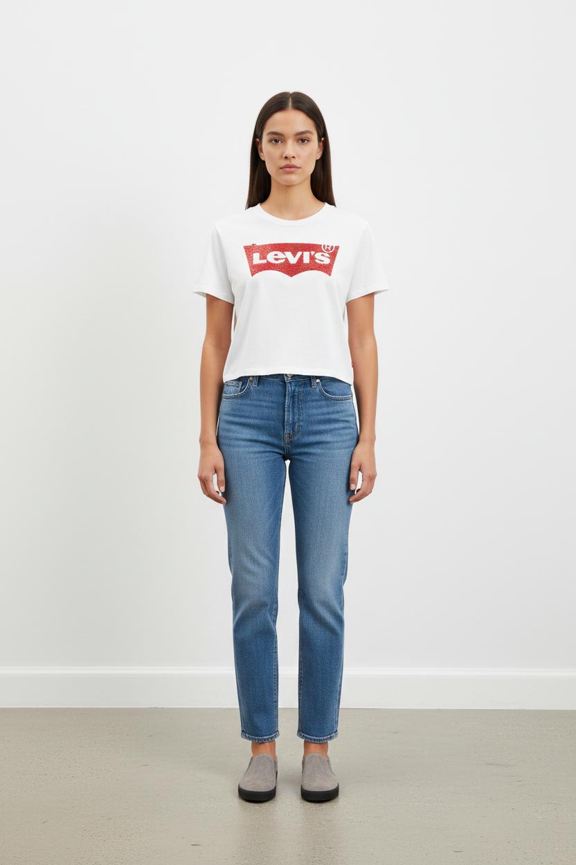 Tee-shirt Blanc et Rouge - Taille XS/34