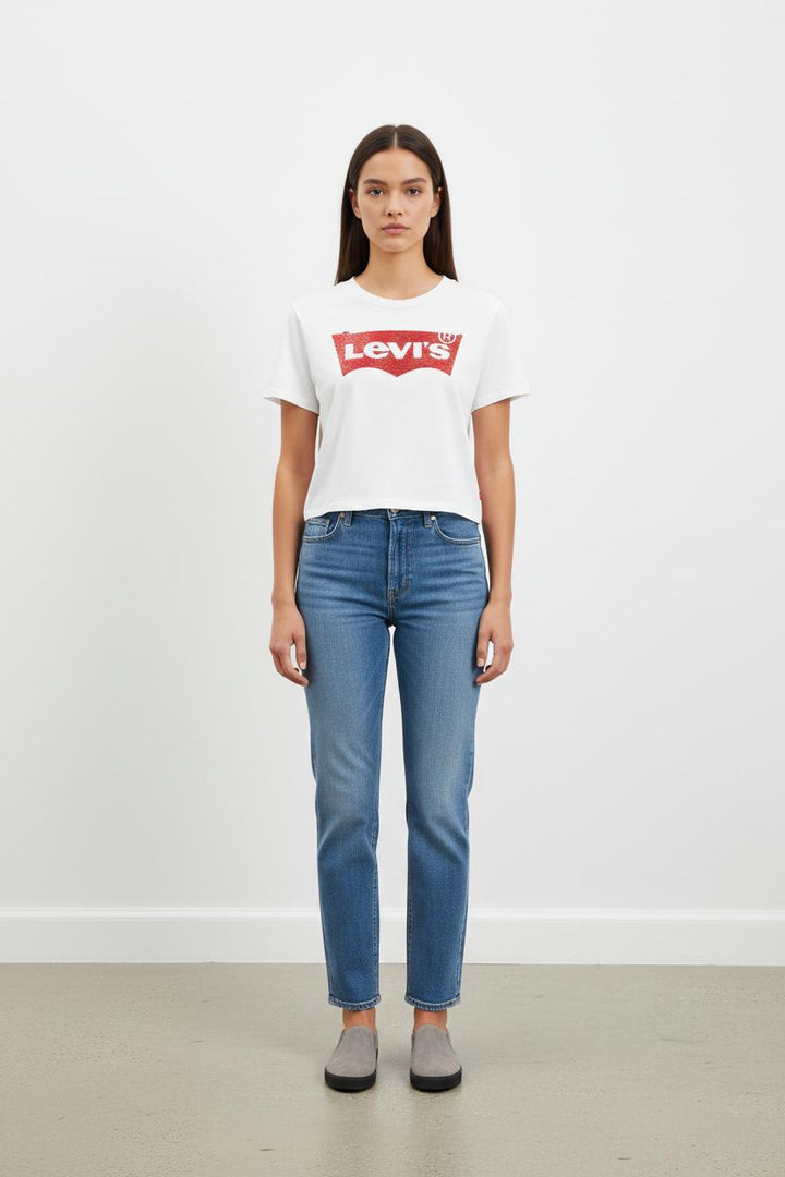 Tee-shirt Blanc et Rouge - Taille XS/34