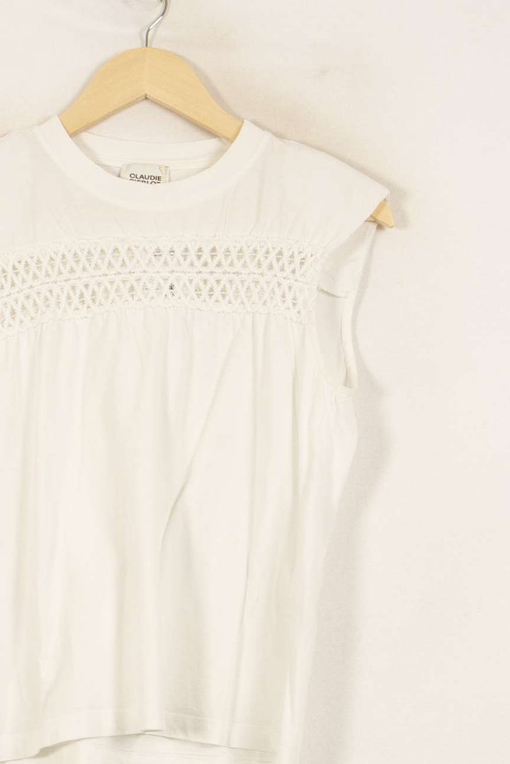 Débardeur Blanc - Taille S/36 de la marque Claudie Pierlot | PARAD50666 - Vendu par Paradigme - Image 3