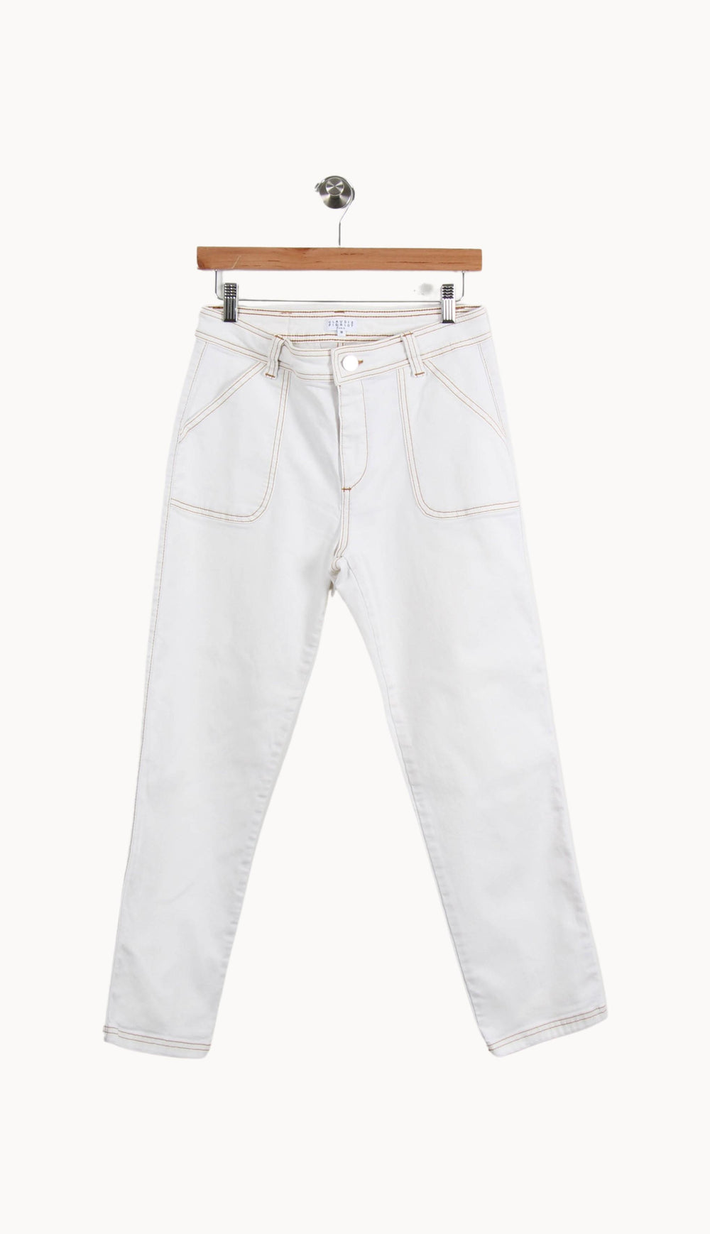 Jean Blanc - Taille M/38 de la marque Claudie Pierlot | PARAD50674 - Vendu par Paradigme - Image 2