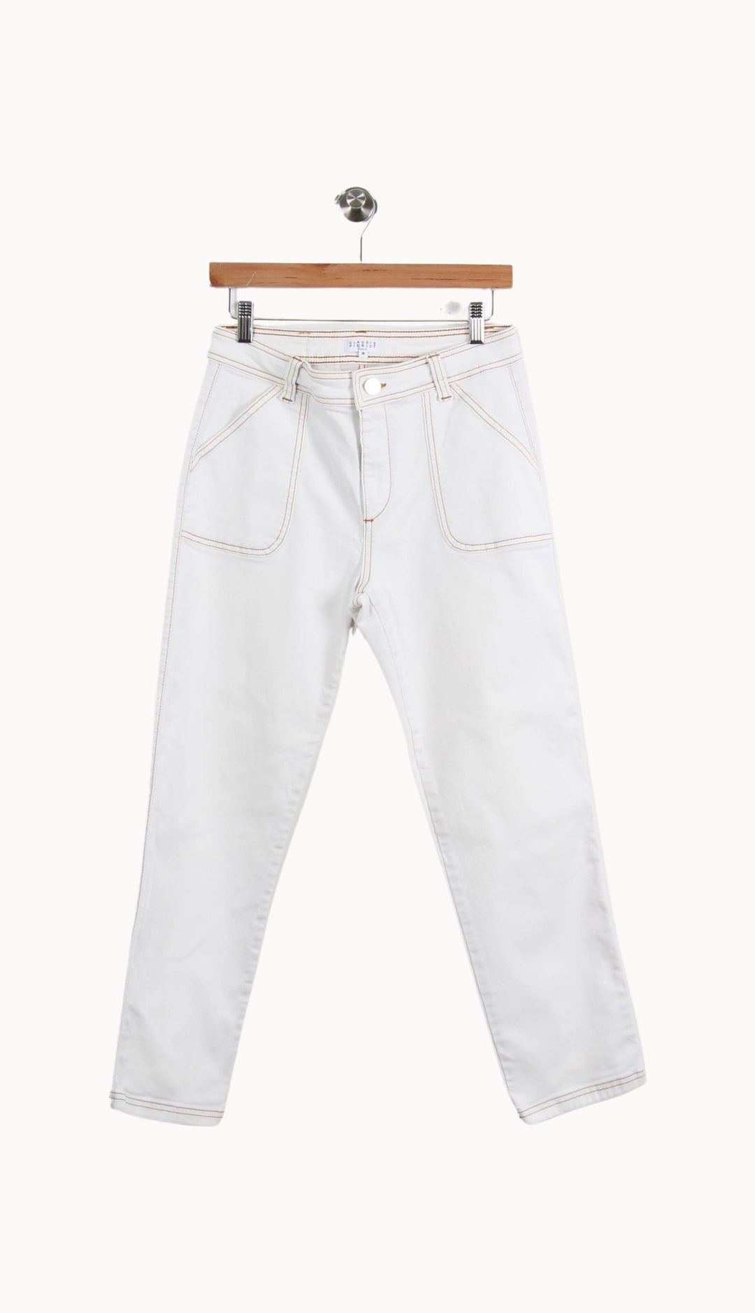 Jean Blanc - Taille M/38 de la marque Claudie Pierlot | PARAD50674 - Vendu par Paradigme - Image 2