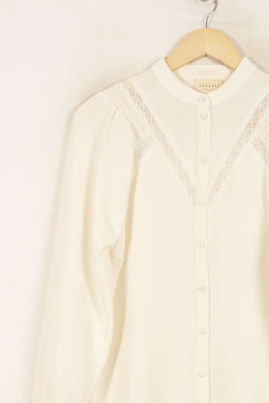 Blouse Blanche - Taille S/36 de la marque Sézane | PARAD50677 - Vendu par Paradigme - Image 3