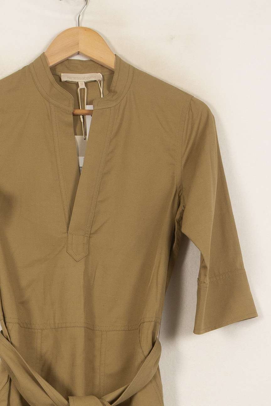 Robe Midi Marron - Taille S/36 de la marque Vanessa Bruno | PARAD50680 - Vendu par Paradigme - Image 3