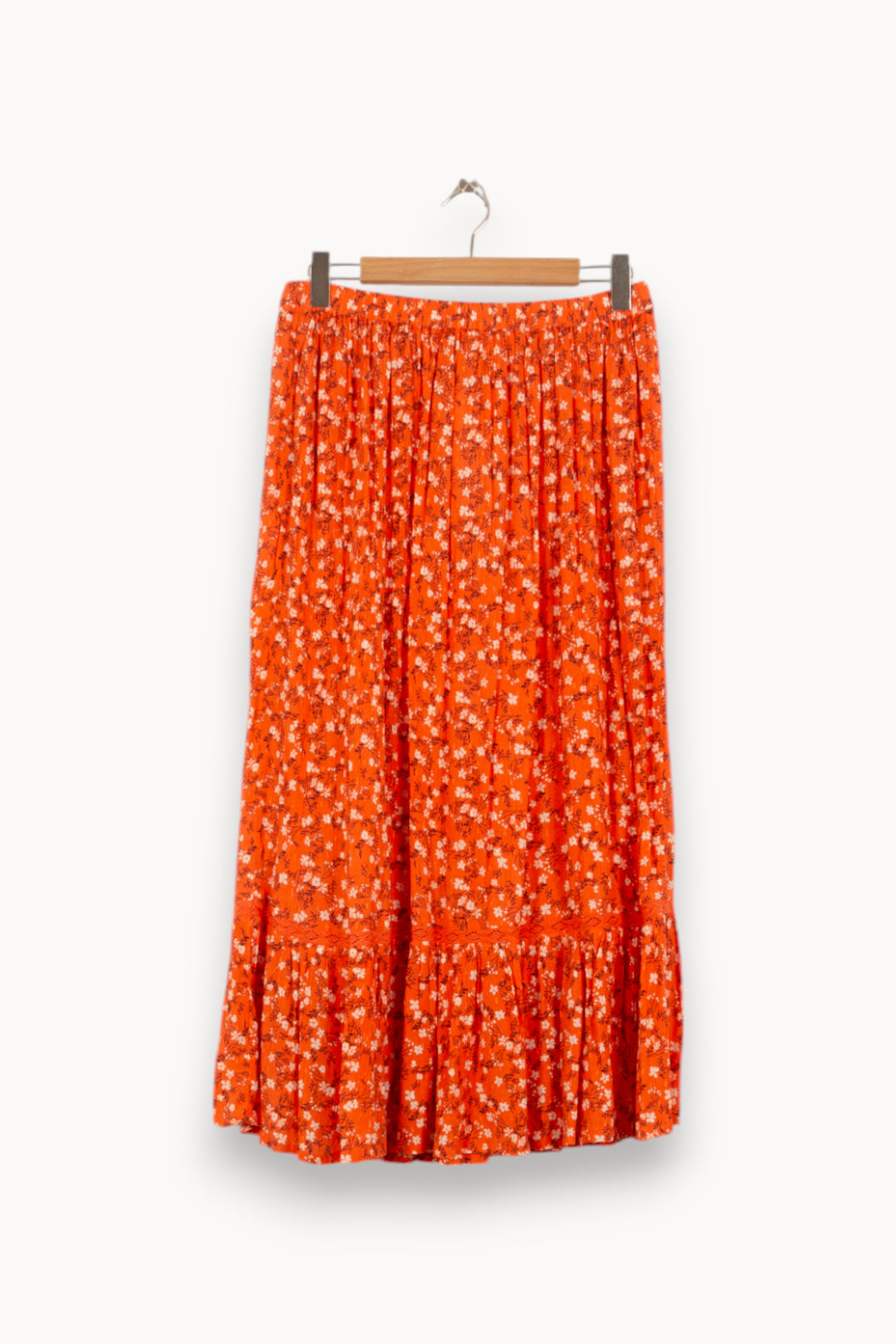Jupe Longue Orange et Blanche - Taille L/40 de la marque Maison 123 | PARAD50682 - Vendu par Paradigme - Image 4