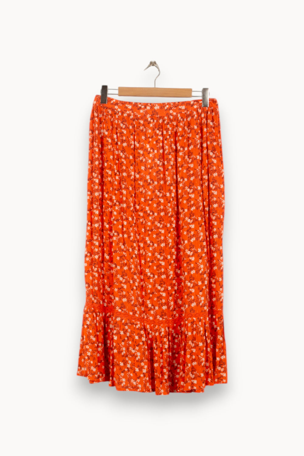 Jupe Longue Orange et Blanche - Taille L/40 de la marque Maison 123 | PARAD50682 - Vendu par Paradigme - Image 2
