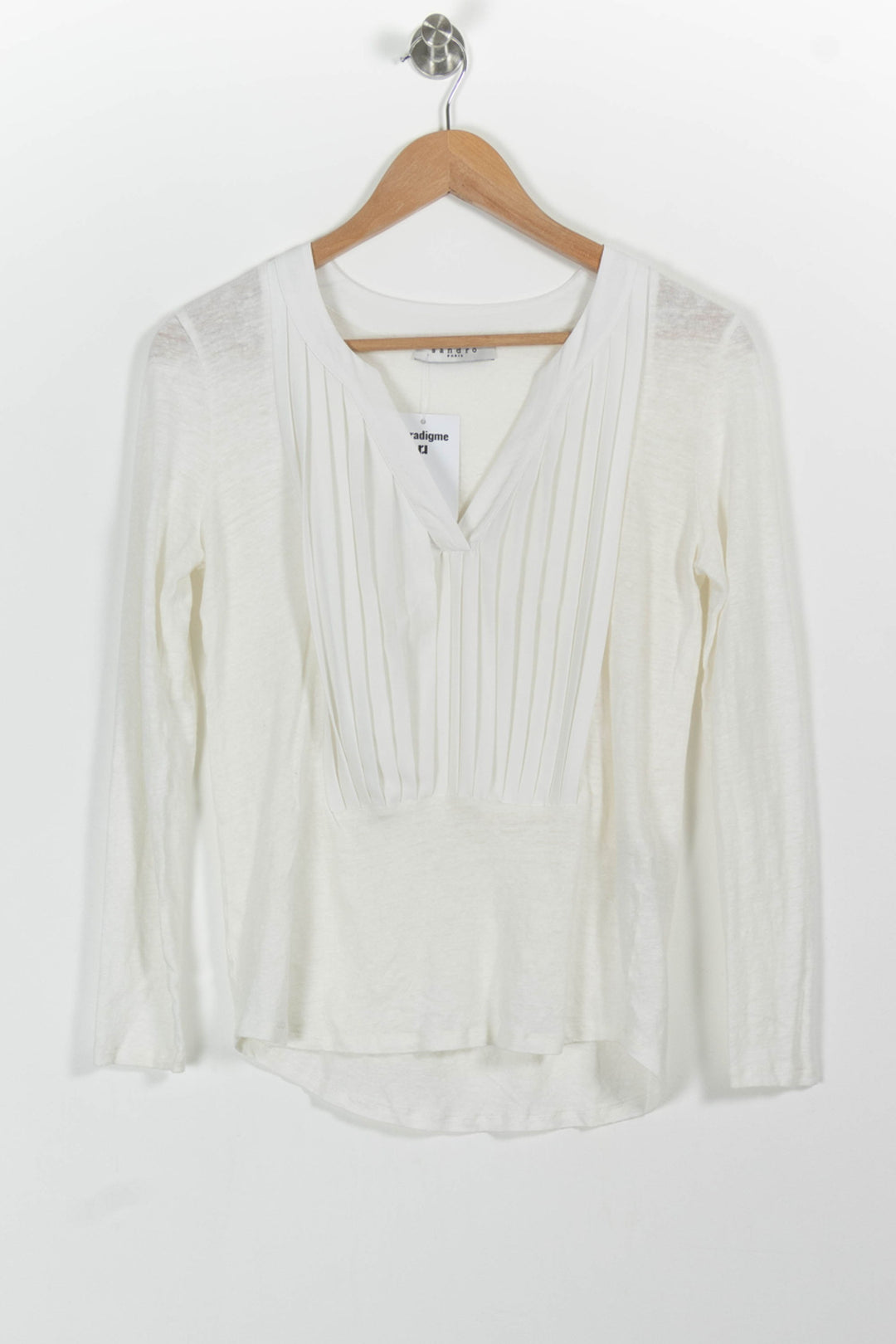 Blouse Blanche - Taille S/36 de la marque Sandro | PARAD50687 - Vendu par Paradigme - Image 2