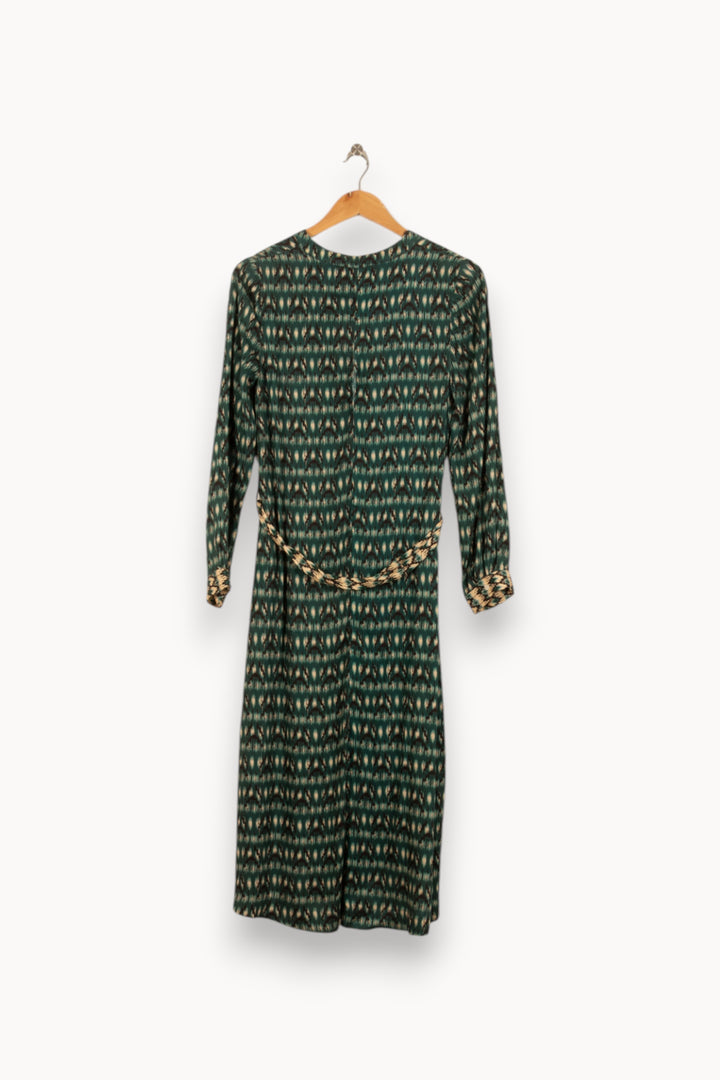 Robe Longue Verte et Beige - Taille S/36 de la marque Stella Forest | PARAD50689 - Vendu par Paradigme - Image 4