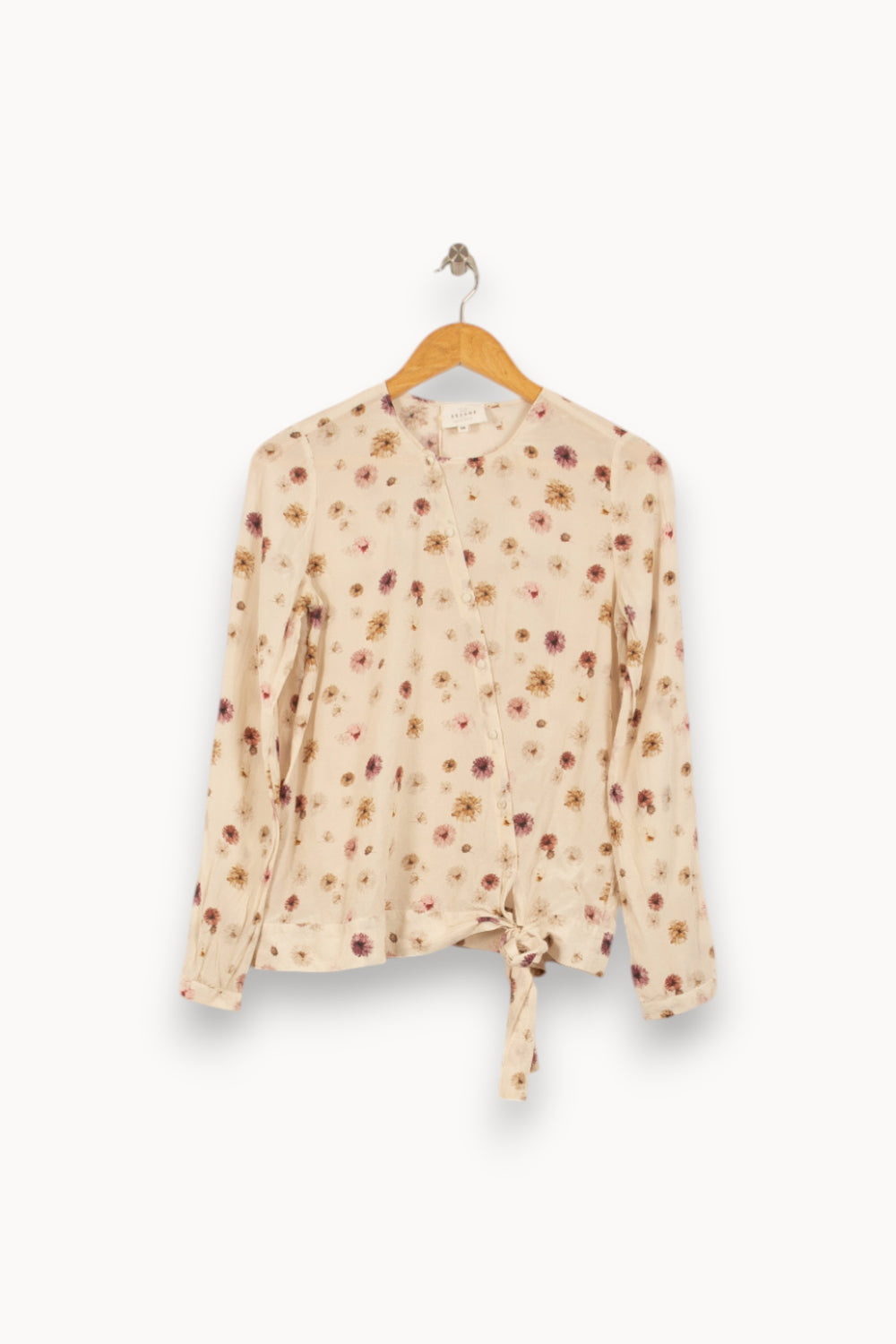 Blouse Fleurie Beige - Taille S/36 de la marque Sézane | PARAD50693 - Vendu par Paradigme - Image 2
