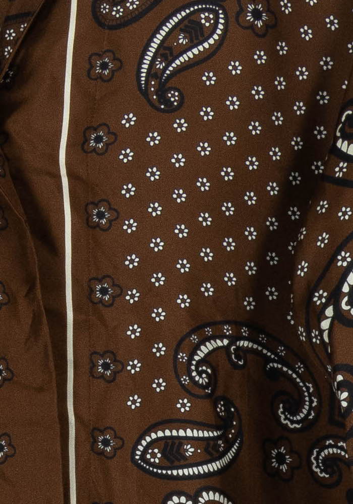 Robe Imprimée Marron - Taille S/36 de la marque Sandro | PARAD50694 - Vendu par Paradigme - Image 3