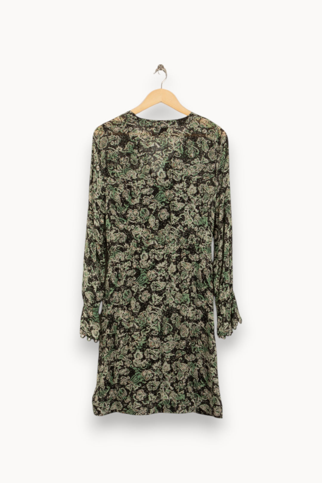Robe Imprimée Verte et Noire - Taille S/36 de la marque Bérénice | PARAD50710 - Vendu par Paradigme - Image 4