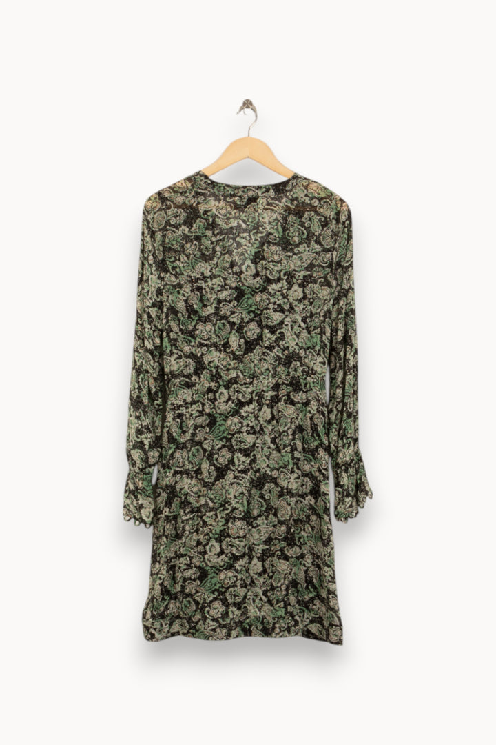 Robe Imprimée Verte et Noire - Taille S/36 de la marque Bérénice | PARAD50710 - Vendu par Paradigme - Image 4