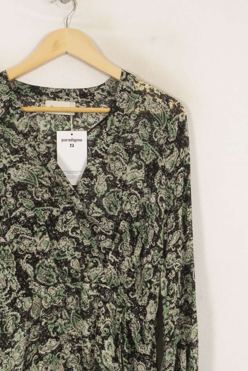Robe Imprimée Verte et Noire - Taille S/36 de la marque Bérénice | PARAD50710 - Vendu par Paradigme - Image 3