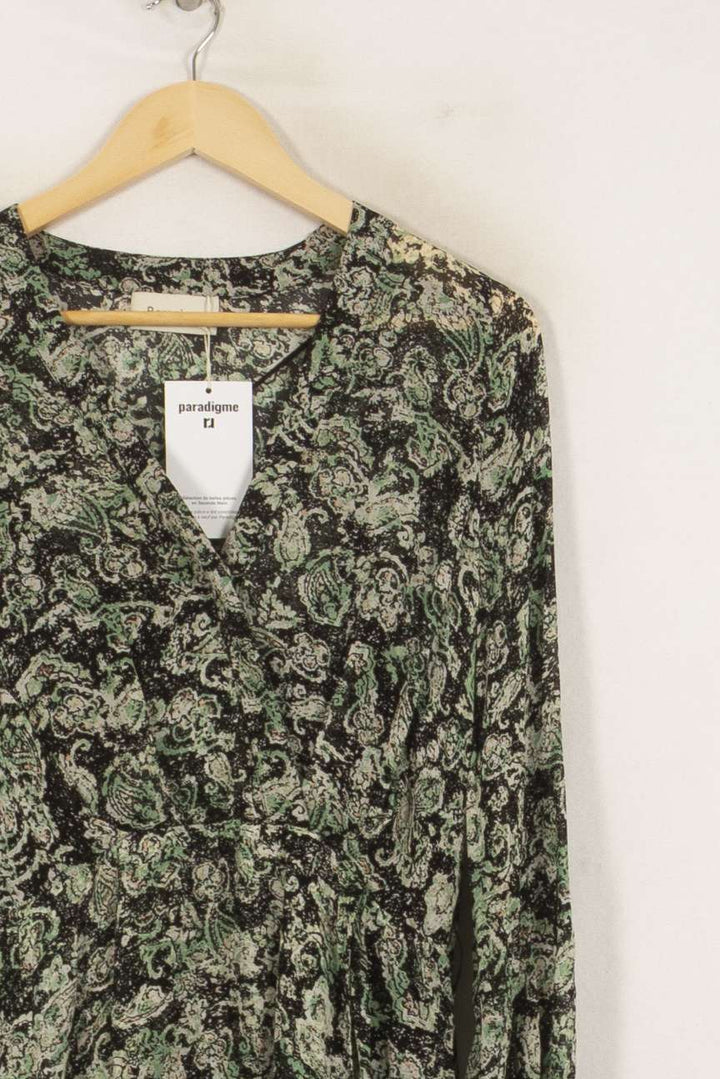 Robe Imprimée Verte et Noire - Taille S/36 de la marque Bérénice | PARAD50710 - Vendu par Paradigme - Image 3
