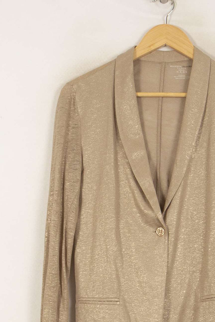 Blazer Doré - Taille S/36 de la marque Majestic Filatures | PARAD50715 - Vendu par Paradigme - Image 3