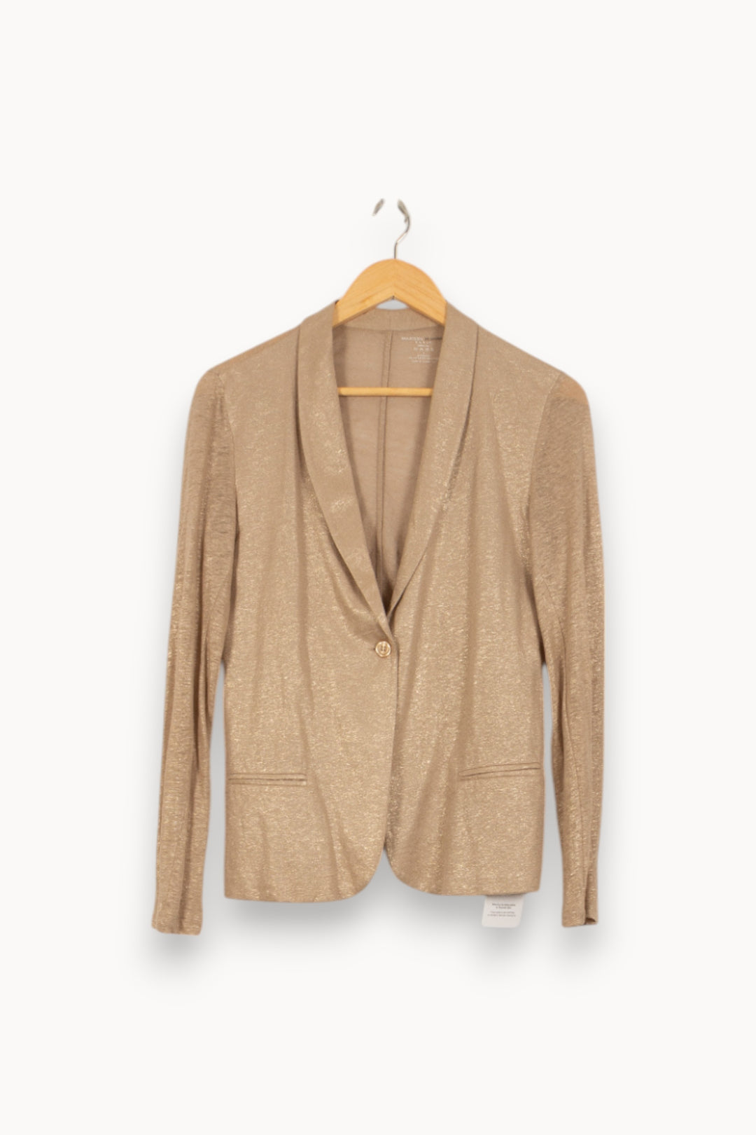 Blazer Doré - Taille S/36 de la marque Majestic Filatures | PARAD50715 - Vendu par Paradigme - Image 2
