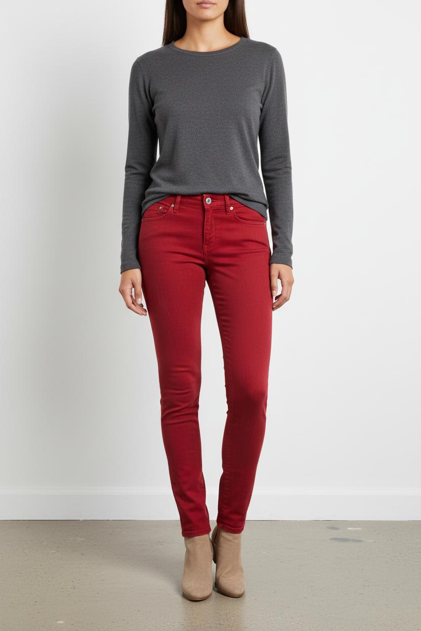 Jean Skinny Rouge - Taille XS/34