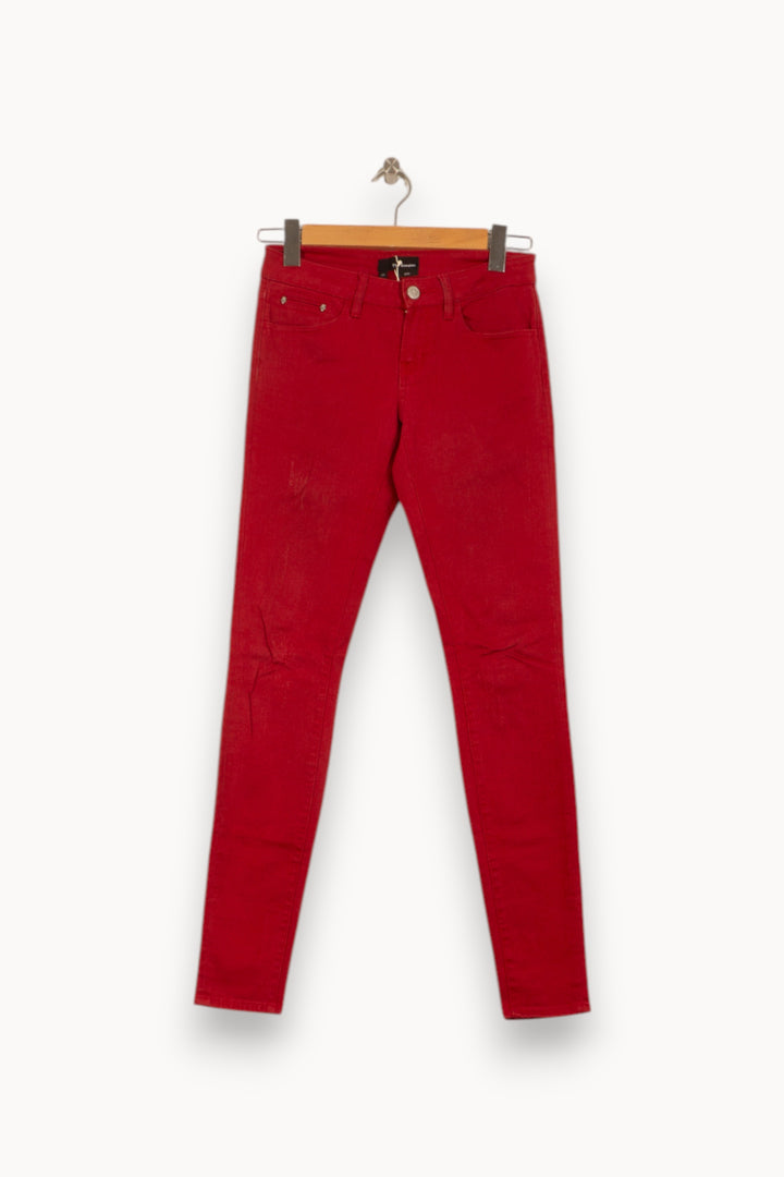 Jean Skinny Rouge - Taille XS/34 de la marque The Kooples | PARAD50721 - Vendu par Paradigme - Image 2