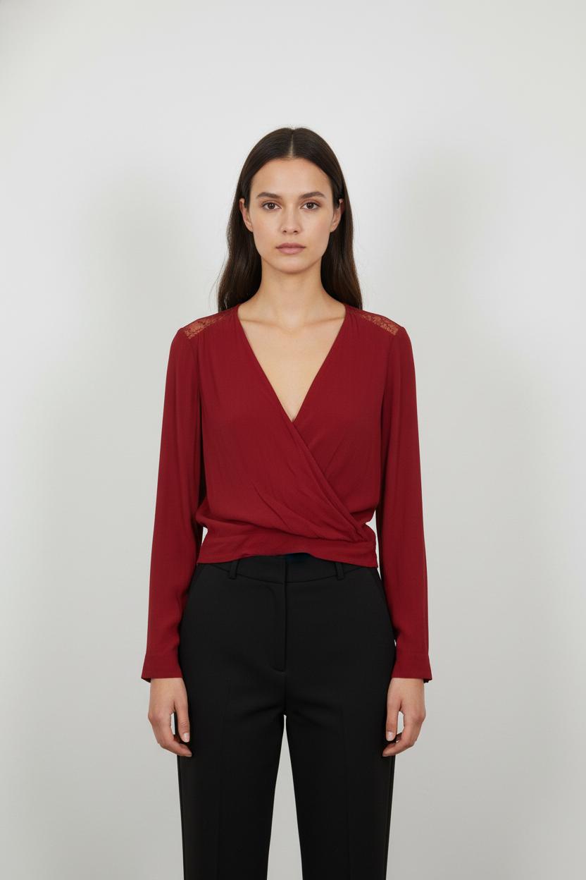 Blouse Bordeaux - Taille S/36