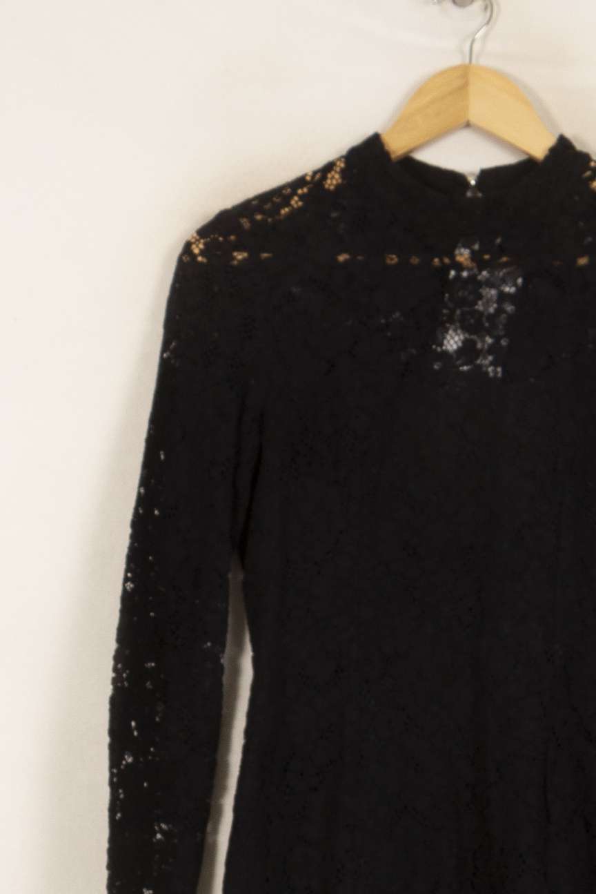 Robe Midi Noire - Taille S/36 de la marque Claudie Pierlot | PARAD50726 - Vendu par Paradigme - Image 3
