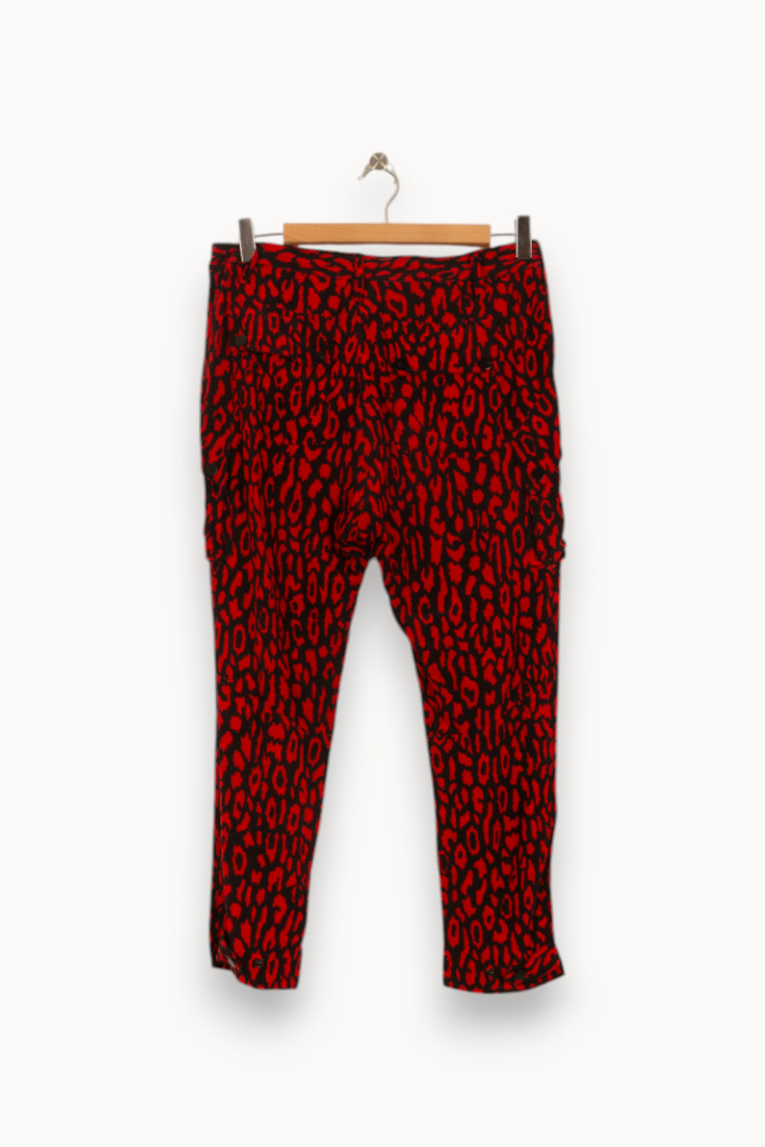 Pantalon Léopard Rouge et Noir - Taille S/36 de la marque The Kooples | PARAD50728 - Vendu par Paradigme - Image 4