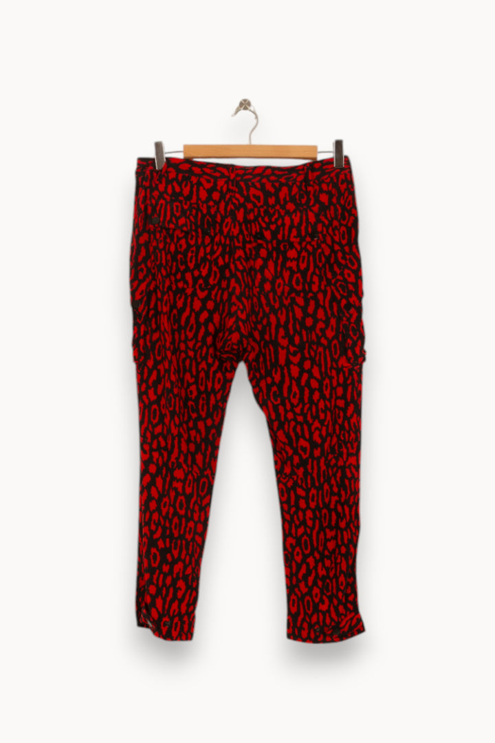 Pantalon Léopard Rouge et Noir - Taille S/36 de la marque The Kooples | PARAD50728 - Vendu par Paradigme - Image 4
